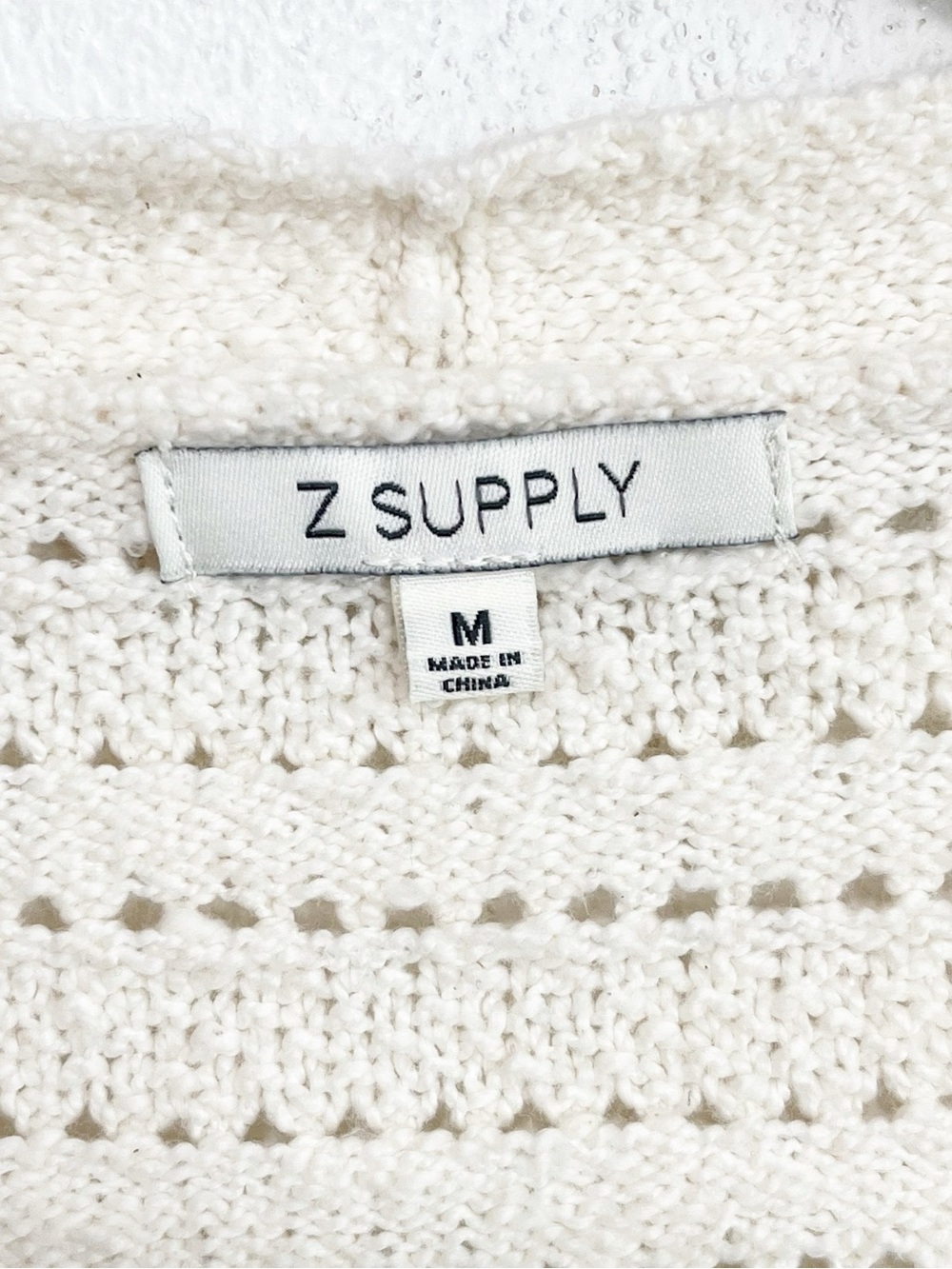 BOGO! Z SUPPLY Arcadia Pointelle Knit Cardigan in Oat Milk Cream Size Medium - Picture 8 of 10